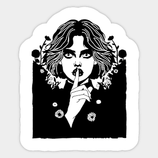 Mysterious girl Sticker